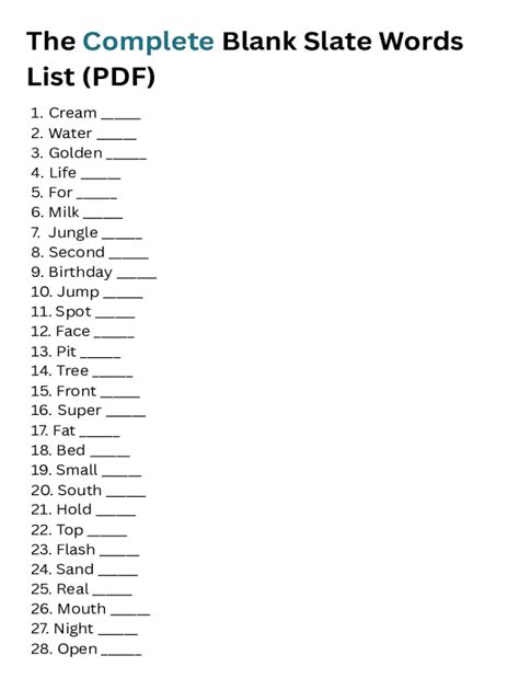 blank slate pdf.